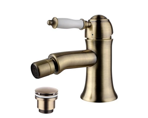 Villa Смеситель для биде, пов.аэратор 115мм дон.клап.Click/Clack, р/ОД, бронза, LM, LM4808B