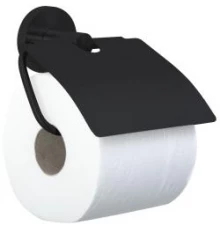 Держатель для туалетной бумаги с крышкой NIZA чёрный