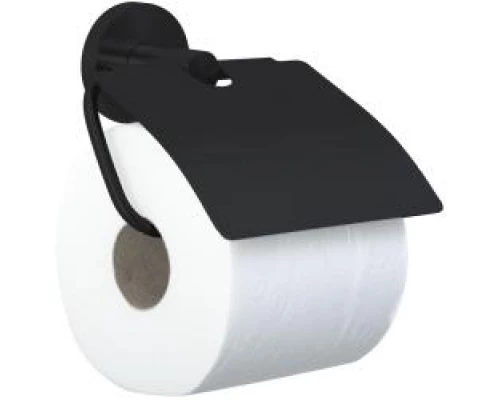 Держатель для туалетной бумаги с крышкой NIZA чёрный