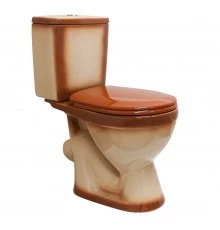 ЛИРА Унитаз-компакт наклон. вып., с арматурой, сиденьем, креплением, коричневый. ROSA