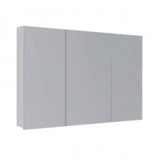 Шкаф зеркальный Lemark UNIVERSAL 120х80 см 3-х дверный, цвет корпуса: Белый глянец
