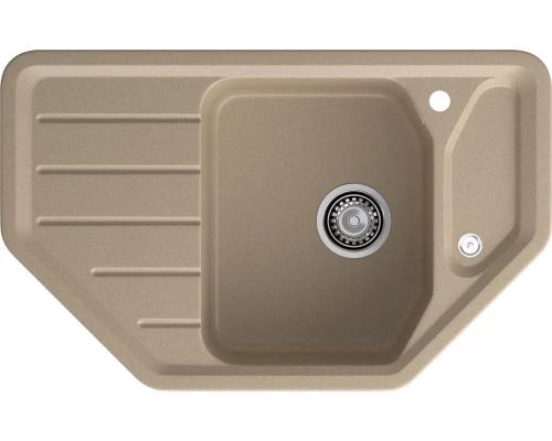 GRANFEST Мойка композит CORNER  GF-C--800E угловая 800*500мм  песочный  арт.GF-