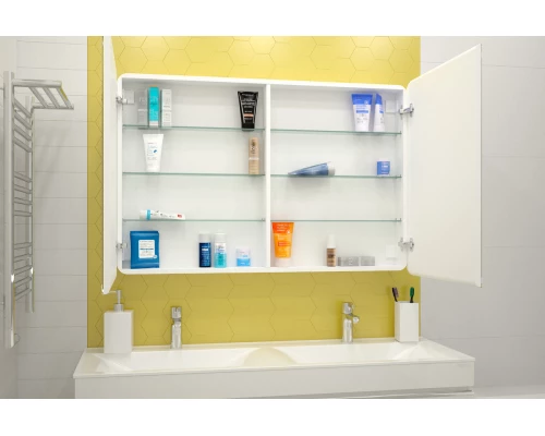 Зеркало-шкаф Avenue Led 1200х800 с датчиком движения и розеткой