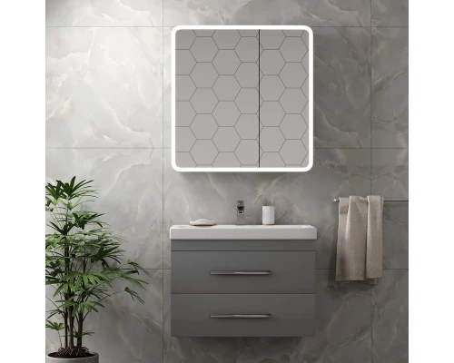 Зеркало-шкаф Emotion LED 800х800 с датчиком движения