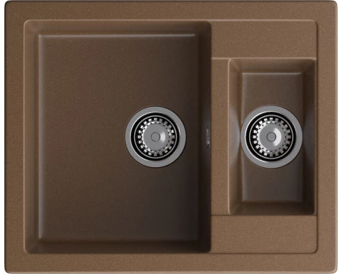 GRANFEST Мойка композит QUADRO GF-Q--610K 1.5-чаши. 610*500мм  терракот арт.GF-
