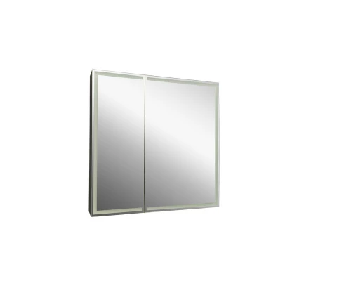 Зеркало-шкаф Mirror Box black Led 800х800