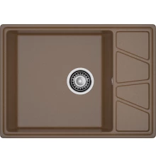 GRANFEST Мойка композит VERTEX, GF-V-680L, чаш+кр 680*500, терракот
