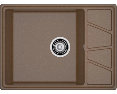 GRANFEST Мойка композит VERTEX, GF-V-680L, чаш+кр 680*500, терракот