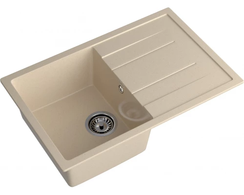 GRANFEST Мойка композит QUADRO GF-Q--780L  чаша с крылом 780*500 мм, кашемир