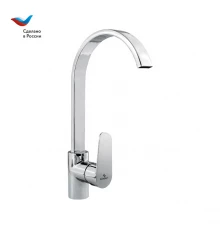 ГОРОД Смеситель для мойки с высоким плоским изливом, одноручный, СЛАВЕН, К29