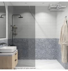 Душевая перегородка IBERICA BLANCA Mod.602 Walk In тонированное стекло/хром 100х200см (IB602.TC.200.100)