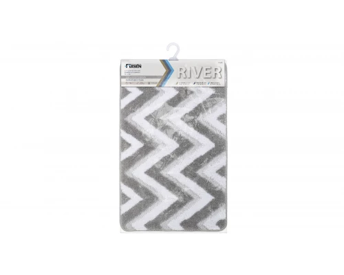 Коврик для ванной Fixsen River 1-ый FX-5004K, серый, 50х80 см.
