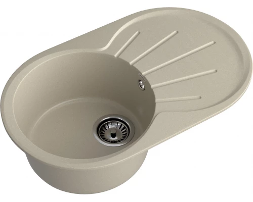 GRANFEST Мойка композит RONDO GF-R--750L  чаша с крылом 750*460мм   топаз арт.GF-