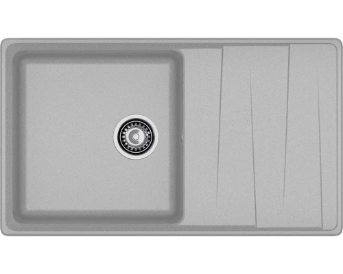 GRANFEST Мойка композит LEVEL, GF-LV-860L, чаш+кр 860*500, серый