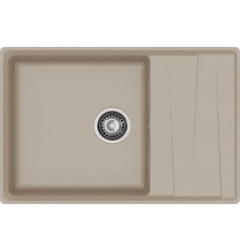 GRANFEST Мойка композит LEVEL, GF-LV-760L, чаш+кр 760*500, песочный