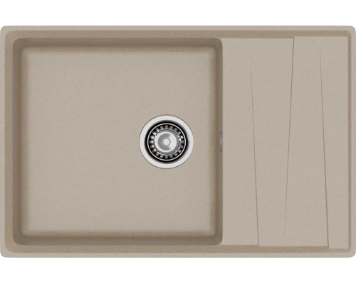 GRANFEST Мойка композит LEVEL, GF-LV-760L, чаш+кр 760*500, песочный