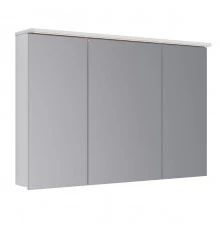 Шкаф зеркальный Lemark ZENON 120х80 см 3-х дверный, с козырьком-подсветкой, с розеткой, цвет корпуса