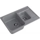 GranFest QUARZ (ECO-21К) Мойка 1,5-чаш+кр 740*480 (темно-серый)