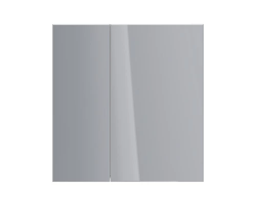 Шкаф зеркальный Lemark UNIVERSAL 80х80 см 2-х дверный, цвет корпуса: Белый глянец