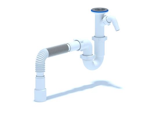 Сифон Ани 1 1/2"*40 прямоточный с отв ст. м. с г/тр 40х40/50, ANI PLAST