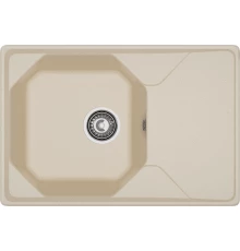 GRANFEST Мойка композит UNIQUE, GF-U-740L, чаш+кр 740*500, кашемир