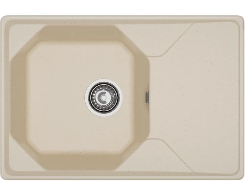 GRANFEST Мойка композит UNIQUE, GF-U-740L, чаш+кр 740*500, кашемир