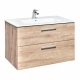 VICTORIA Тумба под раковину 80 городской дуб 2 ящика  ROCA