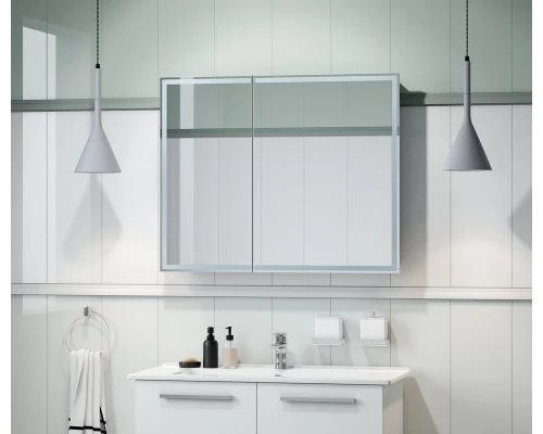 Зеркало-шкаф Allure Led 1000х800 с датчиком движения, розеткой