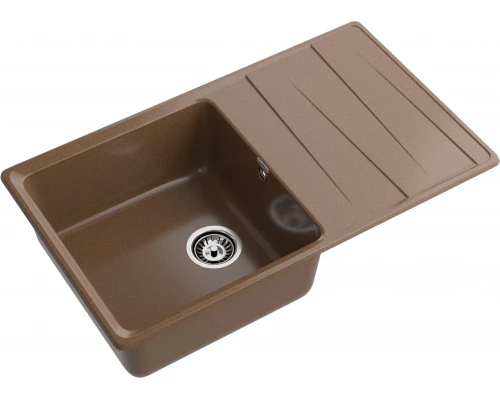 GRANFEST Мойка композит LEVEL , GF-LV-860L, чаша+крыло 860*500, терракот
