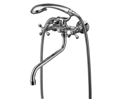 Promotion Смеситель для ванны, круг.пов.излив 300мм держ.на теле лейка, р/ДВ, хром, LM, LM6041C