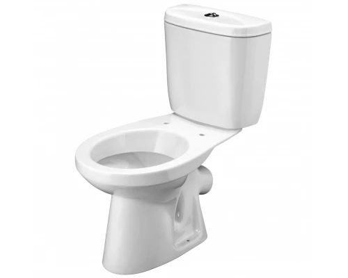 АНИМО Унитаз-компакт, косой выпуск, 2-х режимная арматура, сиденье дюропласт Soft-close. САНТЕК