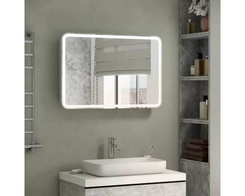 Зеркало-шкаф Tokio Led 900х530 с розеткой, сенсор на касание