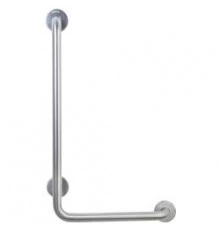 Поручень угловой правый  для людей с ограниченными возможностями, белый.