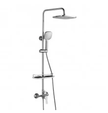 RS29 Смеситель для душа, без излива с верх.лейкой 'Троп.дождь', р/ОД, хром, ROS, RS29-45