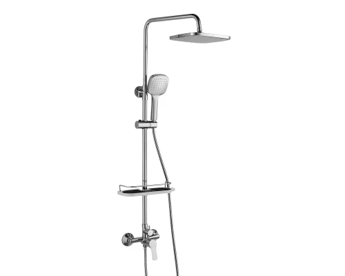 RS29 Смеситель для душа, без излива с верх.лейкой 'Троп.дождь', р/ОД, хром, ROS, RS29-45