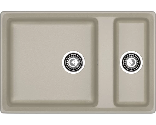 GRANFEST Мойка композит LEVEL, GF-LV-760K, 1.5-чаши 760*500, топаз