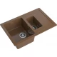 GRANFEST Мойка композит QUADRO GF-Q--775KL 1.5-чаш+крыло 775*500мм   терракот арт.GF-