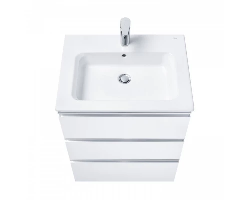 GAP Тумба под раковину GAP 60, белый глянец, 3 ящ., ROCA