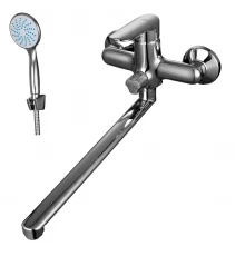 RS32 Смеситель для ванны, круг.пов.излив 350мм, р/ОД, хром, ROS, RS32-32