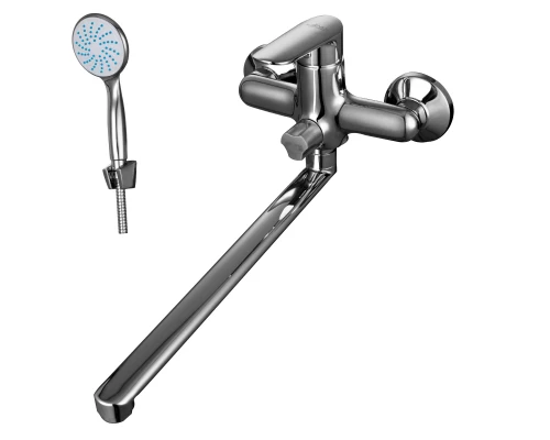 RS32 Смеситель для ванны, круг.пов.излив 350мм, р/ОД, хром, ROS, RS32-32