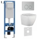 Комплект 3в1 IBERICA BLANCA инсталляция SILENCIO MINI, унитаз BILBAO ALTO белый, кнопка смыва INOX-O хром матовый (IB.001M.BLA.231.8132)