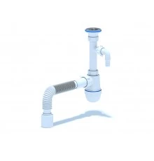 Сифон Ани 1 1/4"* 40с отв. с/м с г/тр 40х50, ANI PLAST