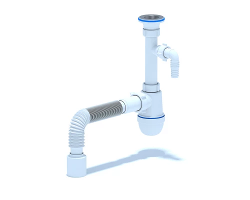 Сифон Ани 1 1/4"* 40с отв. с/м с г/тр 40х50, ANI PLAST