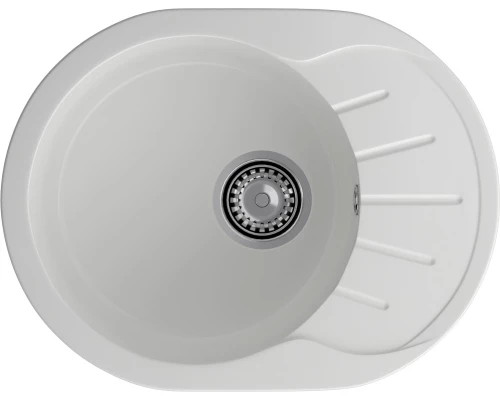 GRANFEST Мойка композит RONDO GF-R--580L  чаша с крылом 579*445 мм  иней арт.GF-