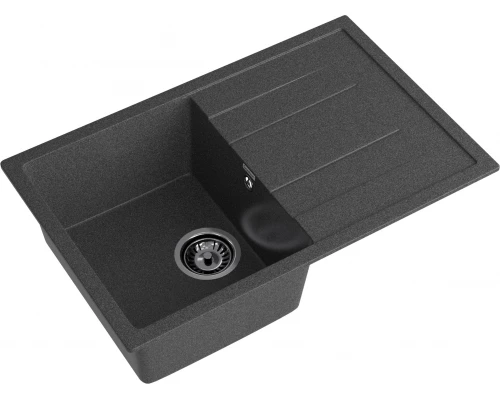 GRANFEST Мойка композит QUADRO GF-Q--780L  чаша с крылом 780*500 мм графит арт.GF-