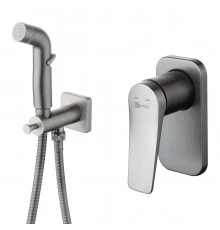 Bronx Смеситель для биде, без излива встраивамемый гигиен.душ,р/ОД, графит, LM, LM3719GM