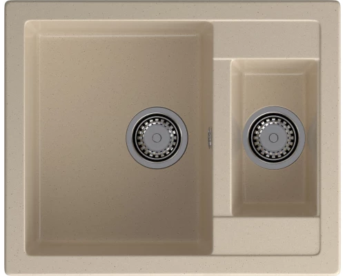 GRANFEST Мойка композит QUADRO GF-Q--610K 1.5-чаши. 610*500мм, кашемир