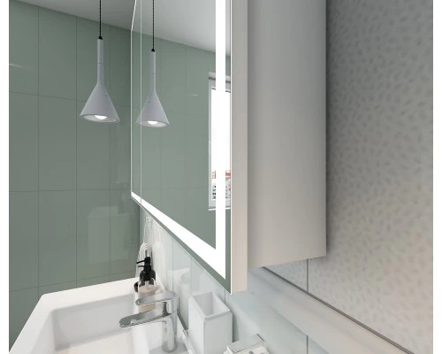 Зеркало-шкаф Allure Led 800х800 с датчиком движения, розеткой