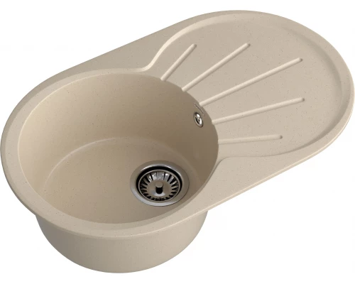 GRANFEST Мойка композит RONDO GF-R--750L  чаша с крылом 750*460мм, кашемир