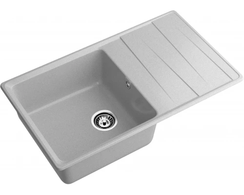 GRANFEST Мойка композит LEVEL, GF-LV-860L, чаш+кр 860*500, серый